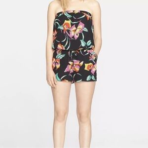 Joie Jalliano Strapless Silk Romper